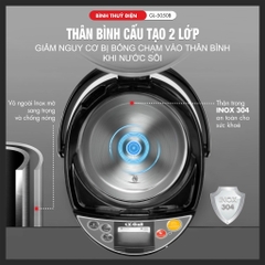 Bình thủy điện Gali GL-5050B 5 lít công suất 680w điện áp 220V Chất lượng hàng hóa nhập khẩu (Tem hợp quy CR)