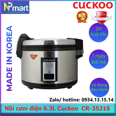NỒI CƠM ĐIỆN CUCKOO CR-3521S THÂN INOX 6.3 LÍT