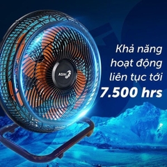 Quạt SÀN Asia Turbo Plus 90W - Xám & Đen Cánh Cam hàng chinh hãng, bảo hành 2 năm