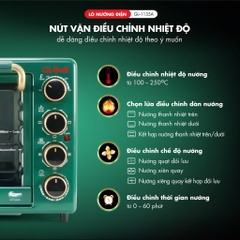 Lò nướng điện thùng Gali GL-1135A Điện áp 220-240V/ 50-60Hz công suất 1400w dung tích 35L sản phẩm chính hãng Chất lượng hàng hóa nhập khẩu (Tem hợp quy CR)