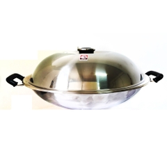 CHẢO XỬNG HẤP WOK INOX 304 ZEBRA 38CM- 176201 - Nhập khẩu Thái Lan