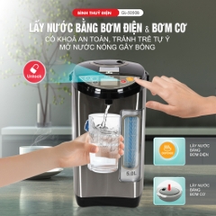 Bình thủy điện Gali GL-5050B 5 lít công suất 680w điện áp 220V Chất lượng hàng hóa nhập khẩu (Tem hợp quy CR)