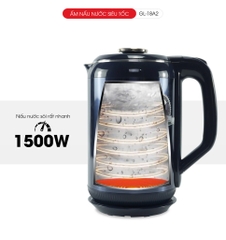 Ấm đun nước siêu tốc Gali GL-18A2 công suất 1500W dung tích 1.8L sản phẩm chính hãng có tem hợp quy CR