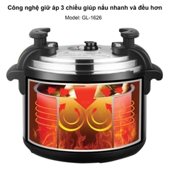 NỒI ÁP SUẤT ĐIỆN GALI GL-1626 2000W - 17 LÍT