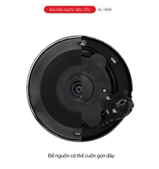 Ấm nấu nước siêu tốc gali GL-18A8 công suất 1500W ; dung tích1.8L Thân ấm 2 lớp, ruột Inox 304 cao cấp Chất lượng hàng hóa nhập khẩu (Tem hợp quy CR)