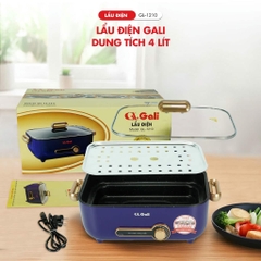 Nồi lẩu điện Gali GL-1210 Điện áp 220v/50Hz Công suất: 1500w Dung tích : 4lit  SẢN PHẨM CHÍNH HÃNG bảo hành 12 tháng