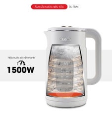 Ấm nấu nước gali GL-18A4 công suất 1500W,dung tích 1,8L  có tem hợp quy CR  chất lượng hàng hóa nhập khẩu
