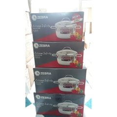 NỒI INOX ZEBRA 3 Đáy Extreme Infinity  NẮP KÍNH  - đủ size 18, 20, 22,24cm 162295 -  Nhập Khẩu Thái Lan