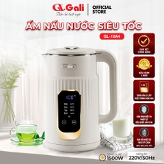 Ấm nấu nước gali GL-18A4 công suất 1500W,dung tích 1,8L  có tem hợp quy CR  chất lượng hàng hóa nhập khẩu