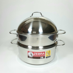 BỘ NỒI XỬNG HẤP INOX 304 ZEBRA THÁI LAN 28cm-EXTREME PLUS II LỖ NHỎ -164390