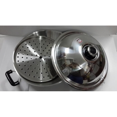 CHẢO XỬNG HẤP WOK INOX 304 ZEBRA 42CM- 176202 - Nhập khẩu Thái Lan