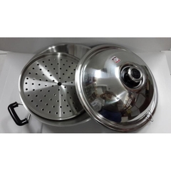 CHẢO XỬNG HẤP WOK INOX 304 ZEBRA 38CM- 176201 - Nhập khẩu Thái Lan