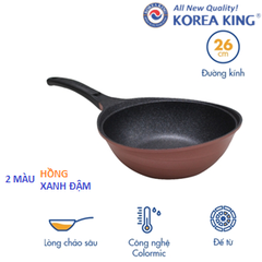 CHẢO SÂU SỮ DỤNG BẾP TỪ KOREA KING KW-26CI size 26cm