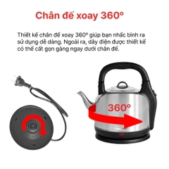 ẤM ĐIỆN ĐUN NƯỚC SIÊU TỐC  HAPPY COOK  INOX 304 DUNG TÍCH 4.2L