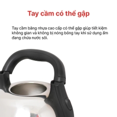 ẤM ĐIỆN ĐUN NƯỚC SIÊU TỐC  HAPPY COOK  INOX 304 DUNG TÍCH 4.2L