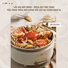 Nồi lẩu Bear SB-NL05F – Dung tích: 5L – Công suất: 1500W – Điện áp: 220V~ 50Hz