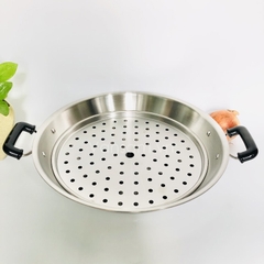 CHẢO XỬNG HẤP WOK INOX 304 ZEBRA 38CM- 176201 - Nhập khẩu Thái Lan