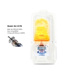 Máy xay sữa hạt gali GL-1417B nguồn điện :  220V/50Hz. Công suất 400W-800W. Dung tích : 1,75 lít.  