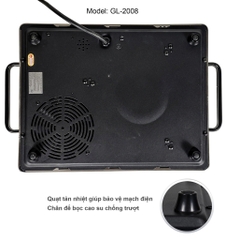 Bếp điện quang gali GL-2008 công suất 2000W sản phẩm chính hãng;chất lượng hàng hóa nhập khẩu (Tem hợp quy CR)