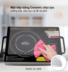 Bếp điện quang gali GL-2008 công suất 2000W sản phẩm chính hãng;chất lượng hàng hóa nhập khẩu (Tem hợp quy CR)