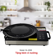 Bếp điện quang gali GL-2008 công suất 2000W sản phẩm chính hãng;chất lượng hàng hóa nhập khẩu (Tem hợp quy CR)