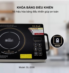 Bếp điện quang gali GL-2008 công suất 2000W sản phẩm chính hãng;chất lượng hàng hóa nhập khẩu (Tem hợp quy CR)