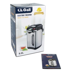 Bình thủy điện Gali GL-5060B dung tích 6 lít  công suất 680W Chất lượng hàng hoá nhập khẩu (tem hợp quy CR)