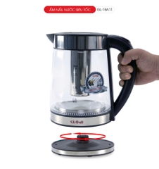 Ấm nấu nước siêu tốc thuỷ tinh  gali GL-18A11 công suất 1500W dung tích 1,7L  Chất lượng hàng hóa nhập khẩu (Tem hợp quy CR)