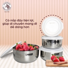BỘ 4 CÁI THỐ (TÔ) INOX ZEBRA THÁI LAN SIZE 12 -14-16-18cm - 184106 HÀNG NHẬP - DÀY ĐẸP