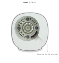Máy xay sữa hạt gali GL-1417B nguồn điện :  220V/50Hz. Công suất 400W-800W. Dung tích : 1,75 lít.  
