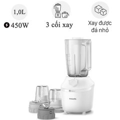 Máy xay sinh tố Philips HR2041/30 450W 3 cối