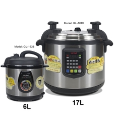 Nồi áp suất điện gali GL-1626 Nguồn điện 220V/50Hz/ công suất 1800W/ dung tích17 lít Chất lượng hàng hóa nhập khẩu (Tem hợp quy CR)