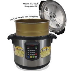 Nồi áp suất điện gali GL-1626 Nguồn điện 220V/50Hz/ công suất 1800W/ dung tích17 lít Chất lượng hàng hóa nhập khẩu (Tem hợp quy CR)