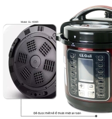 Nồi áp xuất GALI GL-1606R Nguồn điện: 220V/50Hz. Công suất: 1000W. Dung tích: 6 Lít.