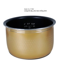 Nồi cơm điện Gali GL-1718W  220V công suất 900W dung tích 1.8L Chất lượng hàng hóa nhập khẩu (Tem hợp quy CR)