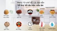 Nồi cơm Áp suất Điện tử Cuckoo CRP-PK1000S 1.8L Đen Vàng xuất xứ Hàn Quốc bảo hành 2 năm