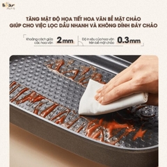 Nồi lẩu Bear SB-NL45K - Công suất: 1600W - Điện áp: 220V ~ 50Hz - Dung tích 4,5L - Nướng, Lẩu - Màu sắc: Kem