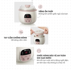Nồi nấu chậm Bear 0.8L SUBE001 (vàng,xanh,hồng) 200W/220V bảo hành 18 tháng