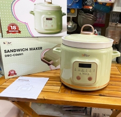 Nồi nấu chậm 2.0L Bear SB-NNC20 - Công suất: 175W - Điện áp: 220V ~ 50Hz - Dung tích 2L - Nấu trực tiếp, nắp thuỷ tinh - Màu sắc: Xanh mint