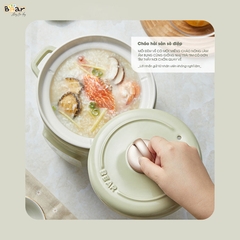 Nồi nấu chậm 2.0L Bear SB-NNC20 - Công suất: 175W - Điện áp: 220V ~ 50Hz - Dung tích 2L - Nấu trực tiếp, nắp thuỷ tinh - Màu sắc: Xanh mint