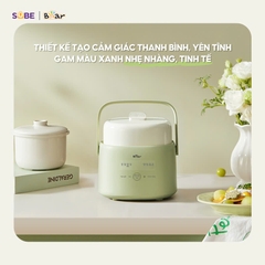 Nồi nấu chậm 1.0L Bear SC-4H10E - Dung tích: 1L - Công suất: 200W - Màu sắc: Xanh - Điện áp: 220V ~ 50Hz