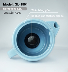Siêu sắc thuốc Gali GL-1801 Điện áp 220V/50Hz công suất  450W dung tích 3.3L