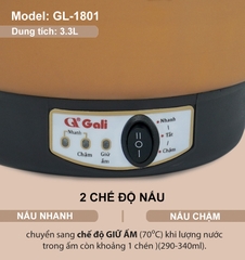 Siêu sắc thuốc Gali GL-1801 Điện áp 220V/50Hz công suất  450W dung tích 3.3L