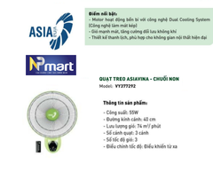 QUẠT TREO REMOTE ASIA - 55W VY377192