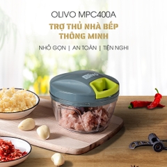 MÁY XAY TỎI - XAY THỰC PHẨM ĐA NĂNG MINI OLIVO MPC400A – Xay Tỏi Ớt, Xay Hạt Nhanh Chóng – Dây Kéo Chắc Chắn