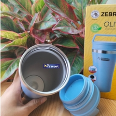 LY ( CỐC) GIỮ NHIỆT 460ML 912700 INOX ZEBRA CÓ TAY CẦM - NẮP THÔNG MINH - OLIVE VACUUM MUG 912700