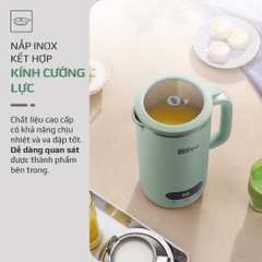 MÁY LÀM SỮA HẠT OLIVO CB1000 – Dung Tích 1L - 880W, Nắp INOX Kết Hợp Kính Cường Lực