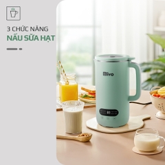 MÁY LÀM SỮA HẠT OLIVO CB1000 – Dung Tích 1L - 880W, Nắp INOX Kết Hợp Kính Cường Lực