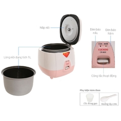 NỒI CƠM ĐIỆN CUCKOO CR-0632 1.0L nhập khẩu Hàn Quốc dùng gia đình 2 - 4 người ăn nấu 0.5kg gạo