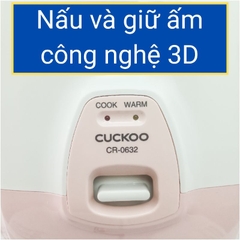 NỒI CƠM ĐIỆN CUCKOO CR-0632 1.0L nhập khẩu Hàn Quốc dùng gia đình 2 - 4 người ăn nấu 0.5kg gạo